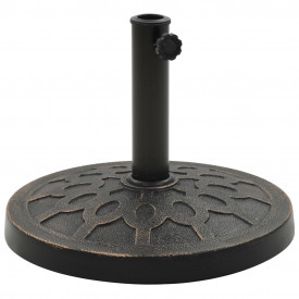 vidaXL Suport umbrelă de soare, bronz, 13 kg, polirășină, rotund