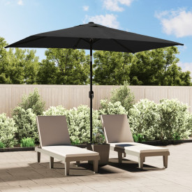 vidaXL Umbrelă de soare exterior, stâlp metal, antracit, 300 x 200 cm