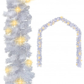 242424 Ghirlandă de Crăciun cu becuri LED, alb, 5 m