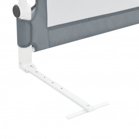Balustradă de protecție pat copii, gri, 150 x 42 cm, poliester - Img 6