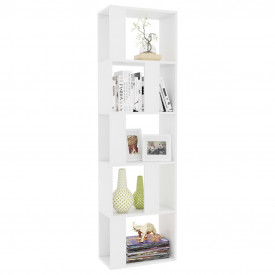 Bibliotecă/Separator cameră, alb, 45x24x159cm, PAL - Img 3