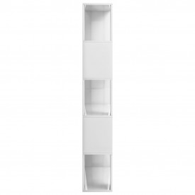 Bibliotecă/Separator cameră, alb extralucios, 80x24x159cm, PAL - Img 6