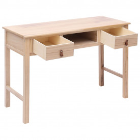 Birou de scris, culoare naturală, 110 x 45 x 76 cm, lemn - Img 2