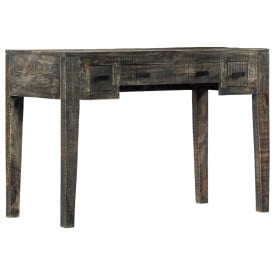 Birou, negru, 110 x 50 x 75 cm, lemn masiv de mango - Img 10