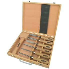 Brüder Mannesmann Set unelte sculptură lemn, 7 piese, 66107 - Img 2