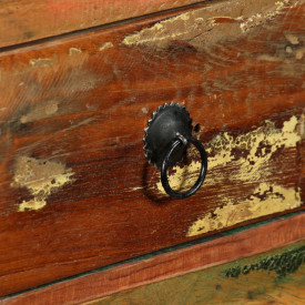 Bufet din lemn masiv reciclat, 120x35x76 cm - Img 9