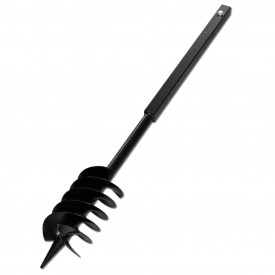 Burghiu manual cu mâner 150 mm cu 3 spirale, Negru - Img 3