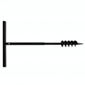 Burghiu manual cu mâner 80 mm cu spirală dublă, Negru - Img 3