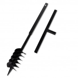 Burghiu manual găuri în pământ 120 mm cu tub prelungitor 9 m - Img 3