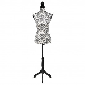 Bust croitorie feminin Negru cu alb - Img 2