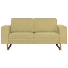 Canapea cu 2 locuri, verde, material textil - Img 3