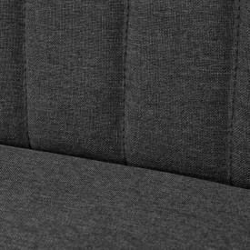 Canapea din material textil, 117 x 55,5 x 77 cm, gri închis - Img 3