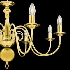 Candelabru, auriu, 8 becuri E14 - Img 12