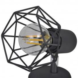 Candelabru perete cadru stil industrial 2 becuri LED filament, negru - Img 10