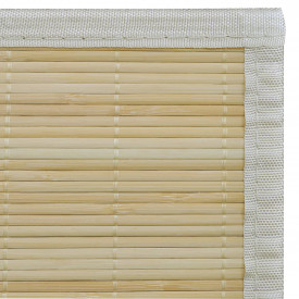 Carpetă dreptunghiulară din bambus natural, 80 x 300 cm - Img 6