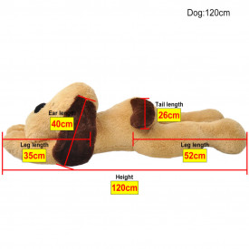Cățel de pluș de jucărie maro, 120 cm - Img 4