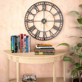 Ceas de perete vintage, cu cuarț, mecanism metal, 60 cm, XXL - Img 2
