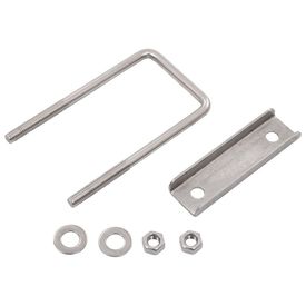 Clemă de prindere tip U pentru stâlp gard, 60x40 mm, 25 seturi - Img 2
