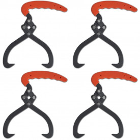 Clește pentru bușteni cu mâner din PVC, 4 buc