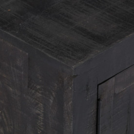 Comodă TV, negru, 118 x 30 x 40 cm, lemn masiv de mango - Img 6