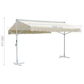 Copertină cu structură independentă, crem, 4 x 3 m - Img 10