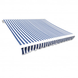 Copertină marchiză, 3 x 2,5 m, Albastru/ Alb (nu include scheletul)