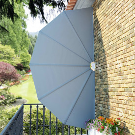 Copertină pliabilă de grădină 200 cm gri - Img 4