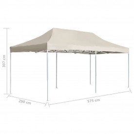 Cort de petrecere pliabil profesional, crem, 6 x 3 m, aluminiu - Img 8