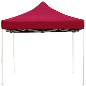 Cort de petrecere pliabil profesional roșu vin 4,5x3 m aluminiu - Img 3