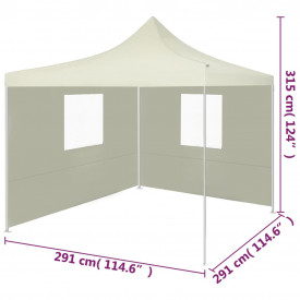 Cort pliabil cu 2 pereți, crem, 3 x 3 m - Img 9