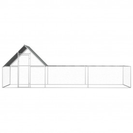 Coteț de găini, 6 x 2 x 2 m, oțel galvanizat - Img 2
