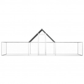 Coteț de găini, 6 x 2 x 2 m, oțel galvanizat - Img 2