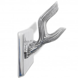 Cuier din aluminiu pentru haine, pălării, cravate, argintiu - Img 4