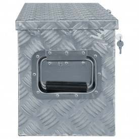 Cutie din aluminiu, 80,5 x 22 x 22 cm, argintiu - Img 2