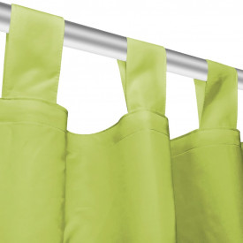 Draperii micro-satin cu bride, 2 buc, 140 x 245 cm, verde - Img 4