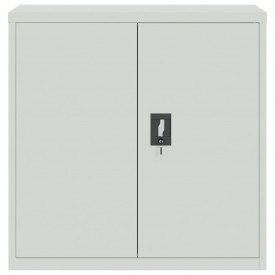 Dulap de birou cu 2 uși, 90 cm, gri, metal - Img 3