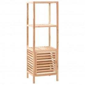 Dulap depozitare baie, 39,5x35,5x123 cm, lemn de nuc masiv - Img 1