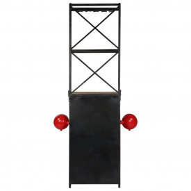 Dulap vinuri design tractor 49x32x183cm lemn masiv de mango - Img 4