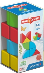 Geomag Magicube Blocks Recycled Crystal, jucarie de constructie magnetica cu 24 de piese 044