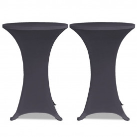 Husă elastică pentru masă, 4 buc., antracit, 80 cm - Img 3
