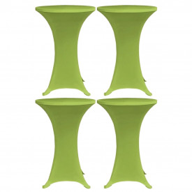 Husă elastică pentru masă, 4 buc., verde, 70 cm