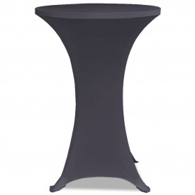 Husă elastică pentru masă, 80 cm, antracit, 2 buc. - Img 3