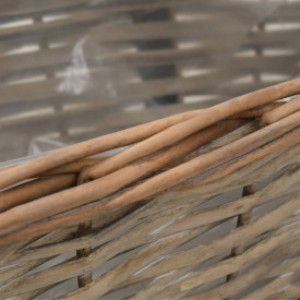 Jardinieră de balcon, 2 buc., 40 cm, răchită căptușeală PE - Img 5