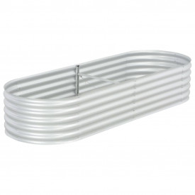 Jardinieră de grădină argintiu 240x80x44 cm oțel galvanizat
