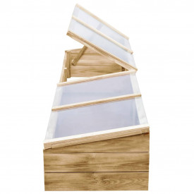 Jardinieră de grădină cu acoperiș, lemn de pin FSC 200x50x35 cm - Img 5