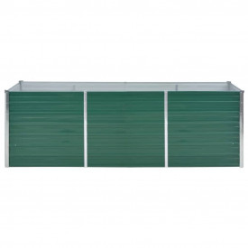 Jardinieră de grădină, oțel galvanizat, 240 x 80 x 77 cm, verde - Img 3