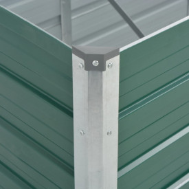 Jardinieră de grădină, oțel galvanizat, 320 x 80 x 77 cm, verde - Img 5