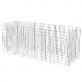 Jardinieră gabion din oțel, 270 x 90 x 100 cm - Img 2