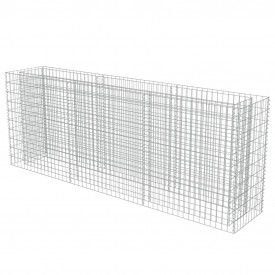 Jardinieră gabion, oțel galvanizat, 270 x 50 x 100 cm - Img 3