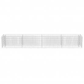 Jardinieră gabion, oțel galvanizat, 360 x 50 x 50 cm - Img 5